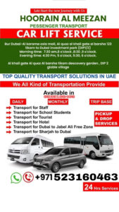 Transport services in Dubai
